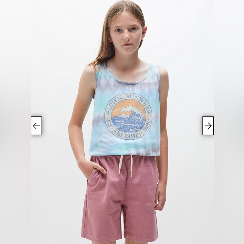 PacSun Kids Foxlove Volley Shorts Size 8